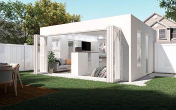 Boxabl Casita modular home being assembled on-site