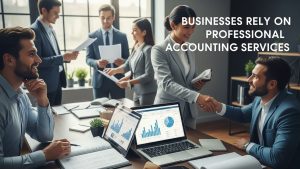 Professional accountant reviewing financial reports for business growth