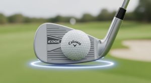 Beginner iron set with wide sole and deep cavity back structure