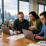 Seattle startup founders reviewing employee compensation plans